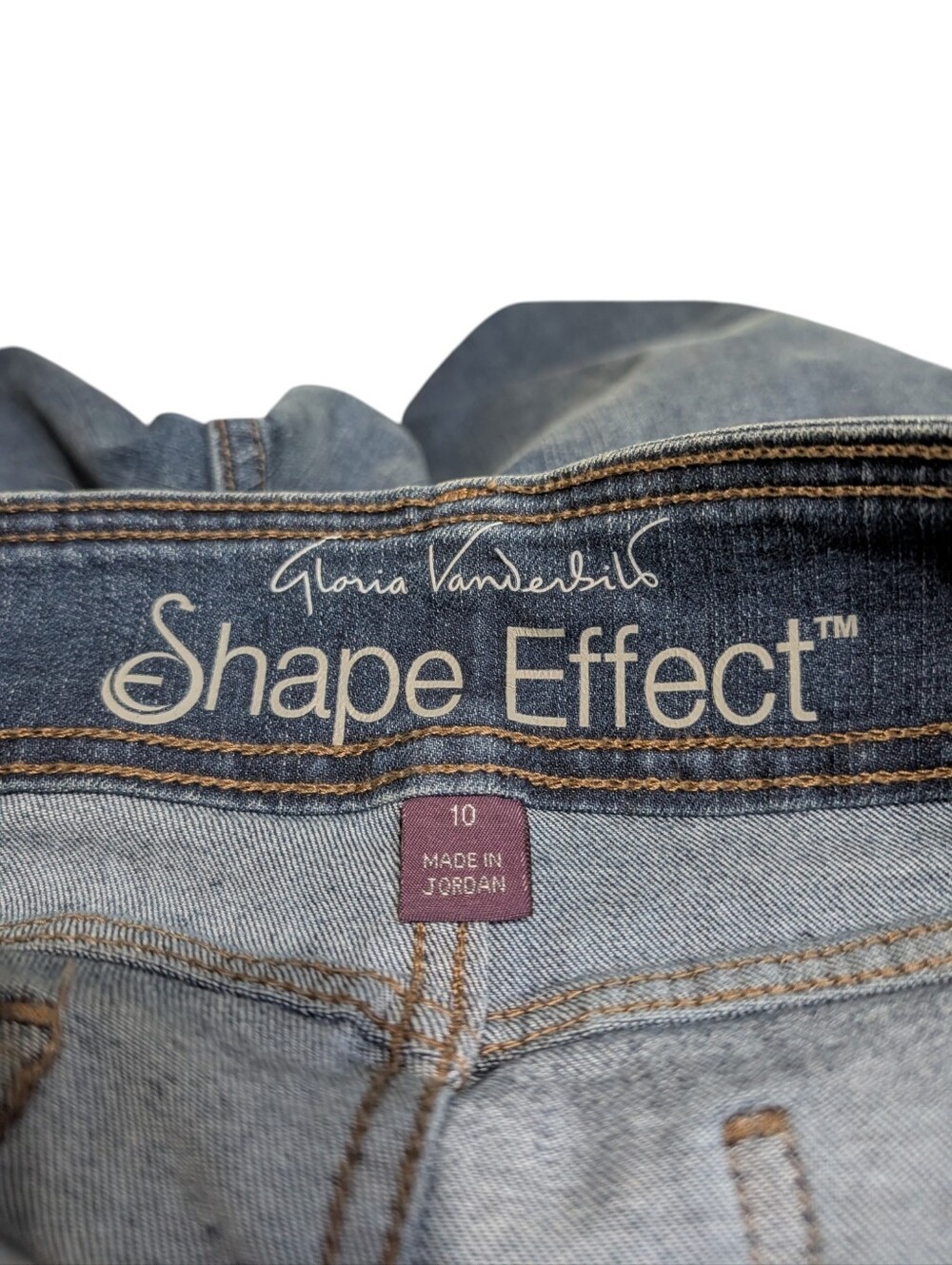 Gloria Vanderbilt Shape Effect Tummy Sculpt Wide Leg Jeans Size 10 - Picture 6 of 10